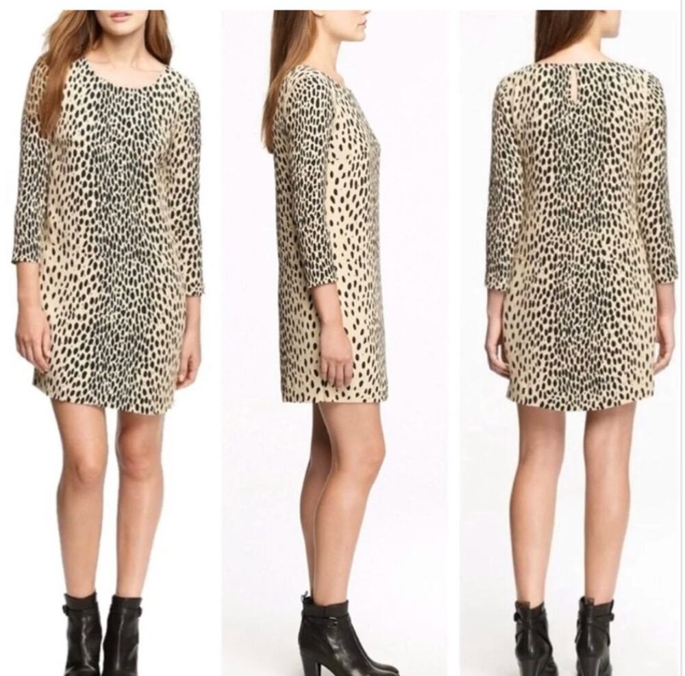 J. Crew Women's Wildcat Jules Cheetah Print Shift Dress Sz 0